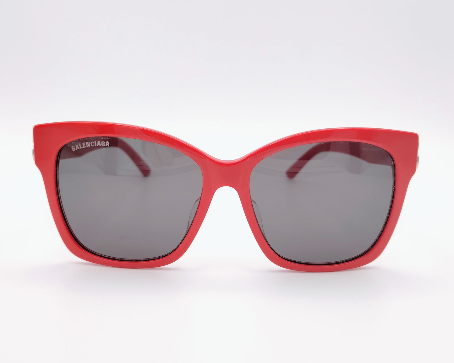 gafas de sol balenciaga bb0102sa 012 con montura de acetato xl en color rojo forma cuadrada y lentes ahumadas oscuras