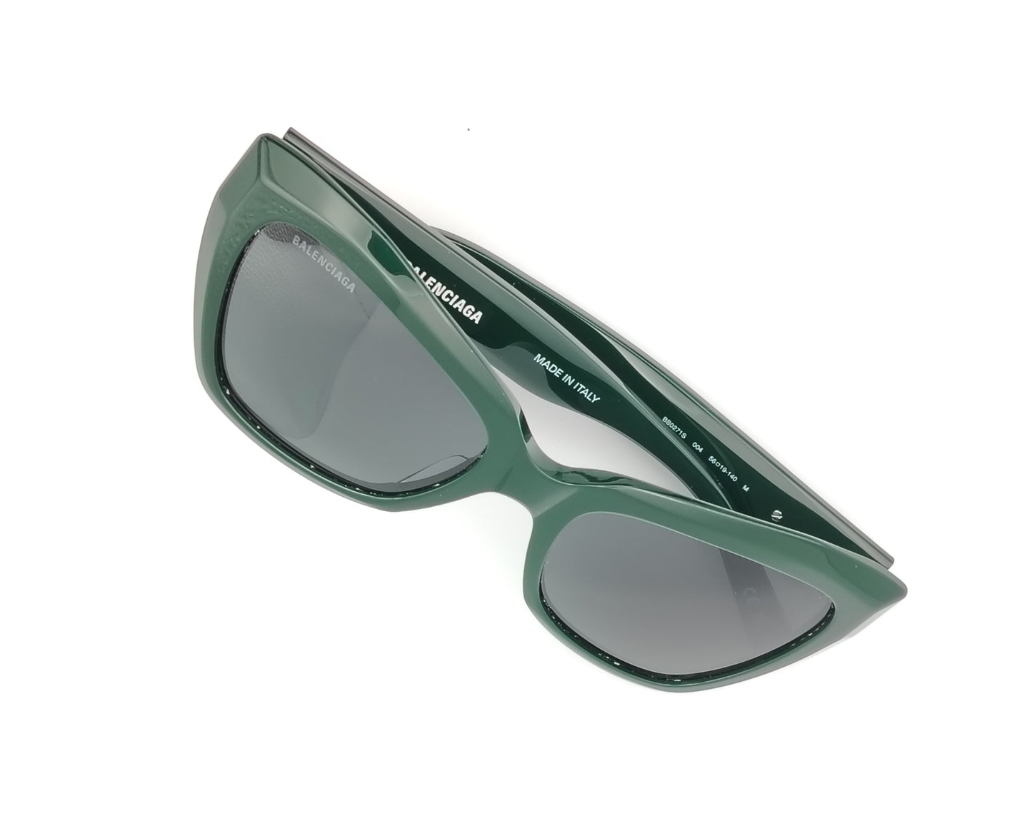 balenciaga bb0271s 004 gafas de sol de estilo cat eyes de acetato en color negro con lentes verdes
