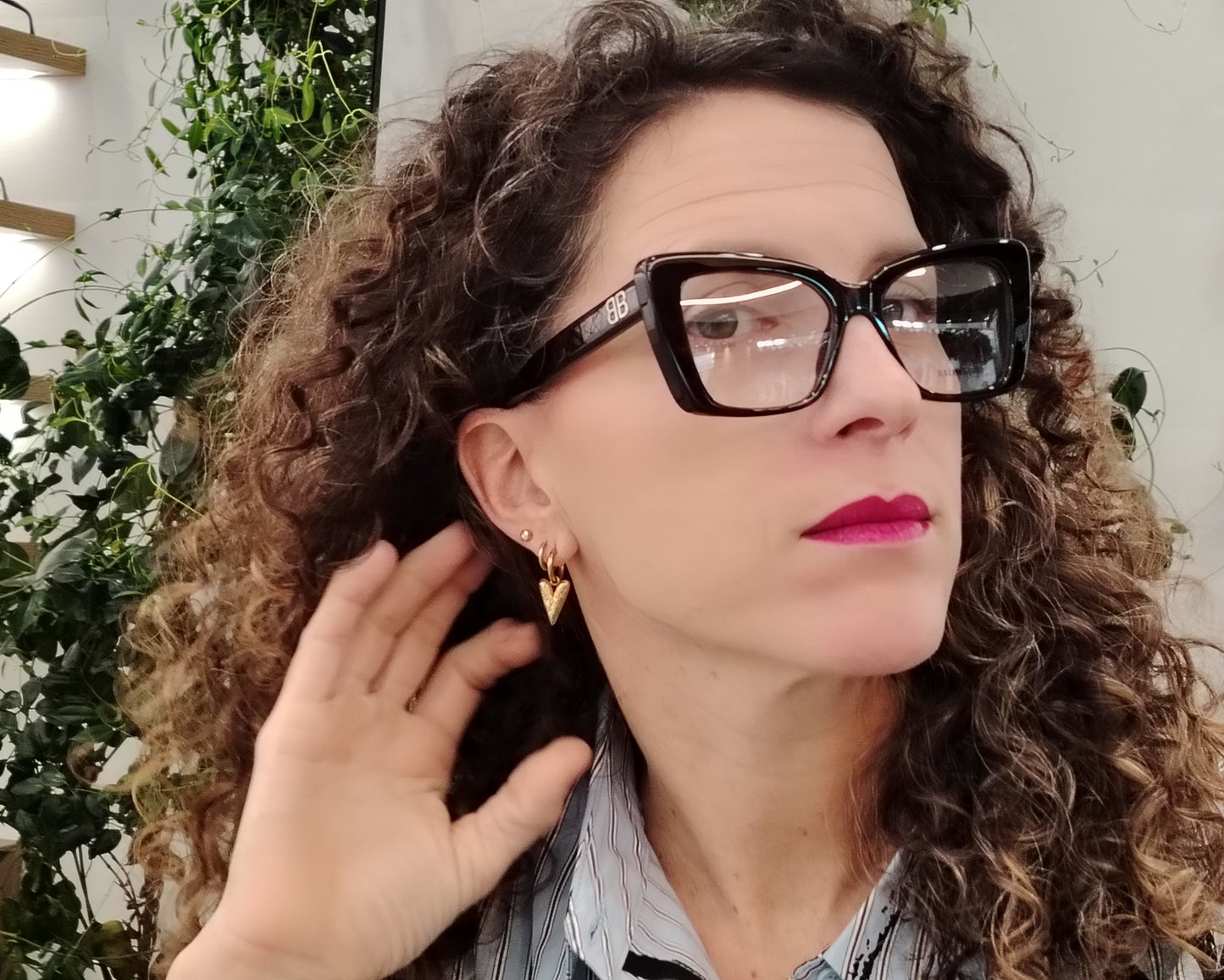 balenciaga bb0297o 002 gafas de acetato de color habana con forma cuadrada cat eyes