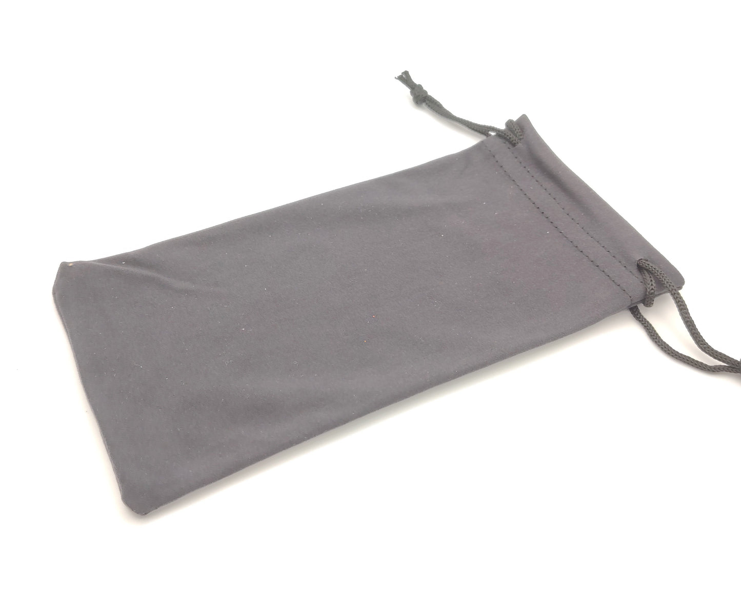 bolsa de microfibra para gafas con cordón en negro