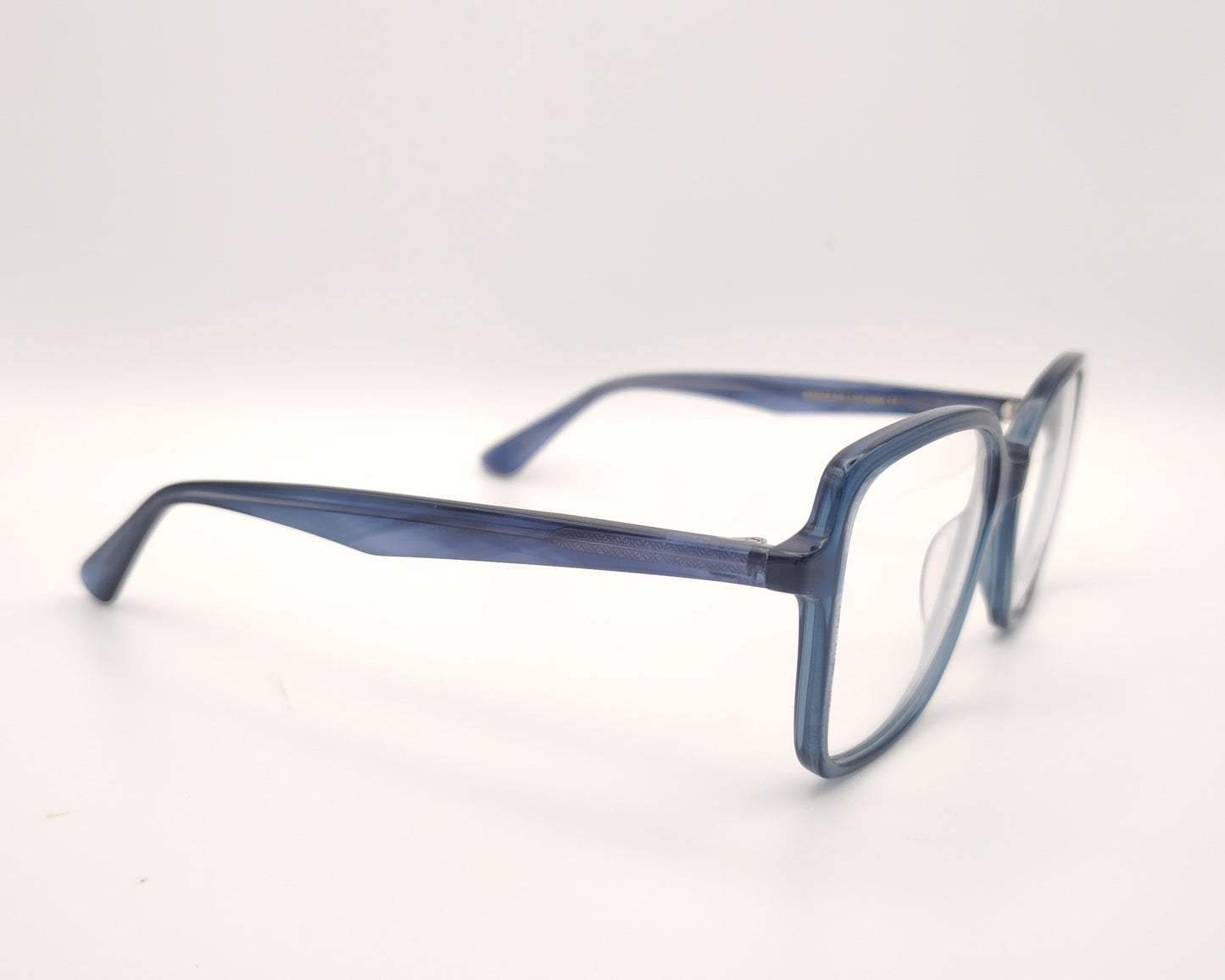 gafas graduadas cuadradas azul translúcido de pasta ligera