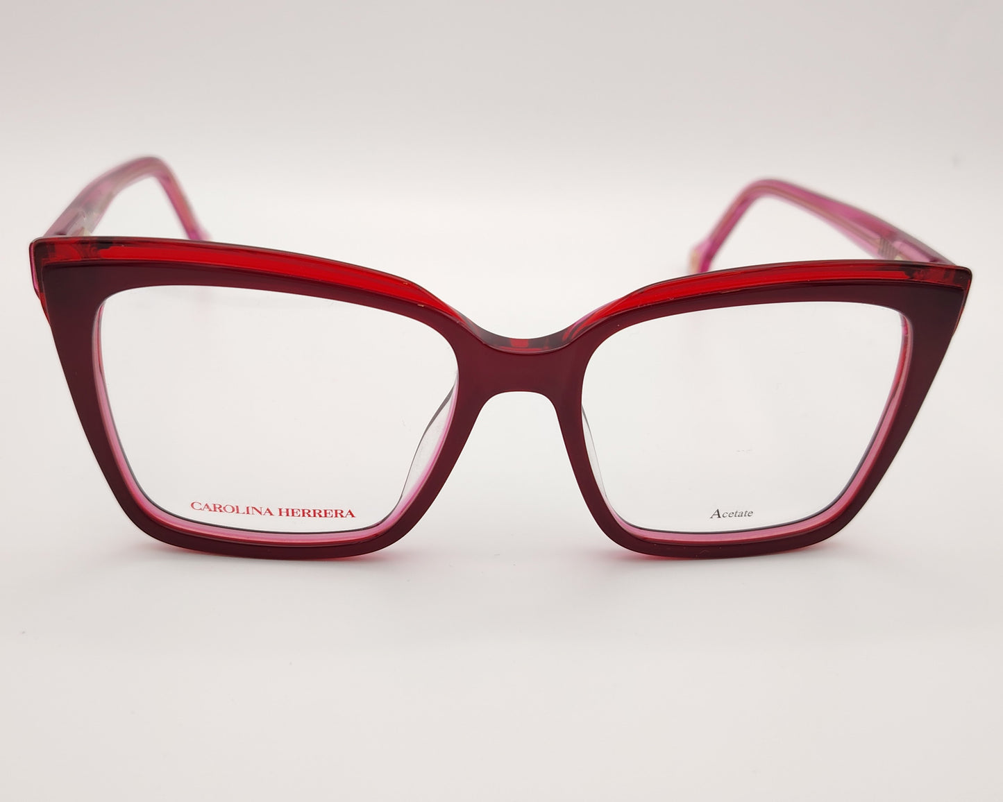 carolina herrera her 0251g 015 gafas de acetato en color morado con detales en rojo en forma cuadrada