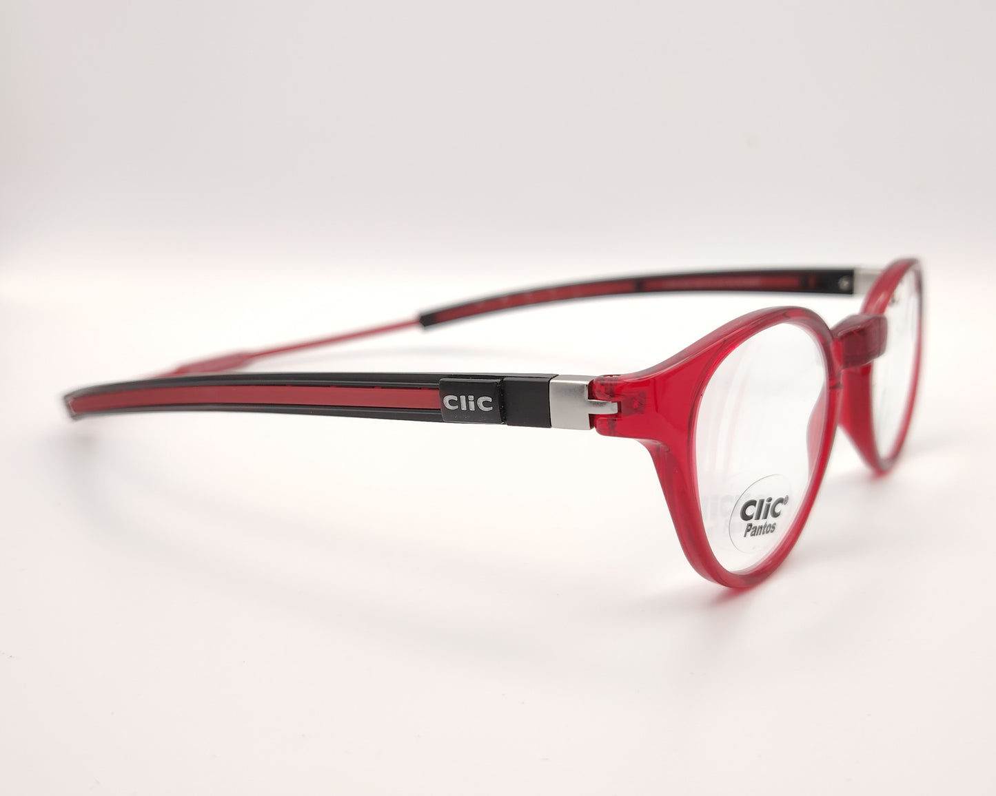 gafas de presbicia clic pantos en color rojo con cierre magnético frontal y forma pantos