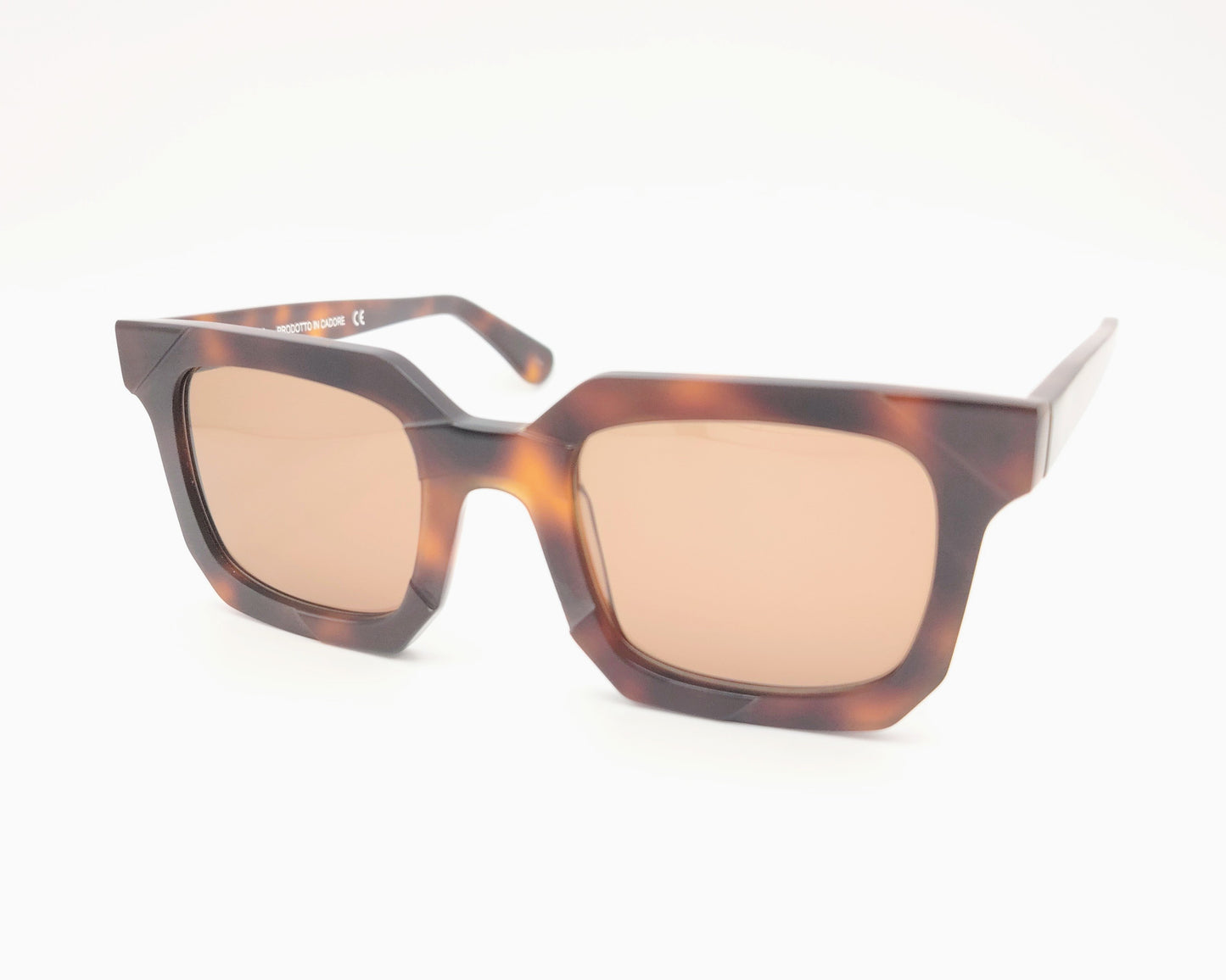 gafas de sol constantino toffoli en acetato marrón y lentes a juego