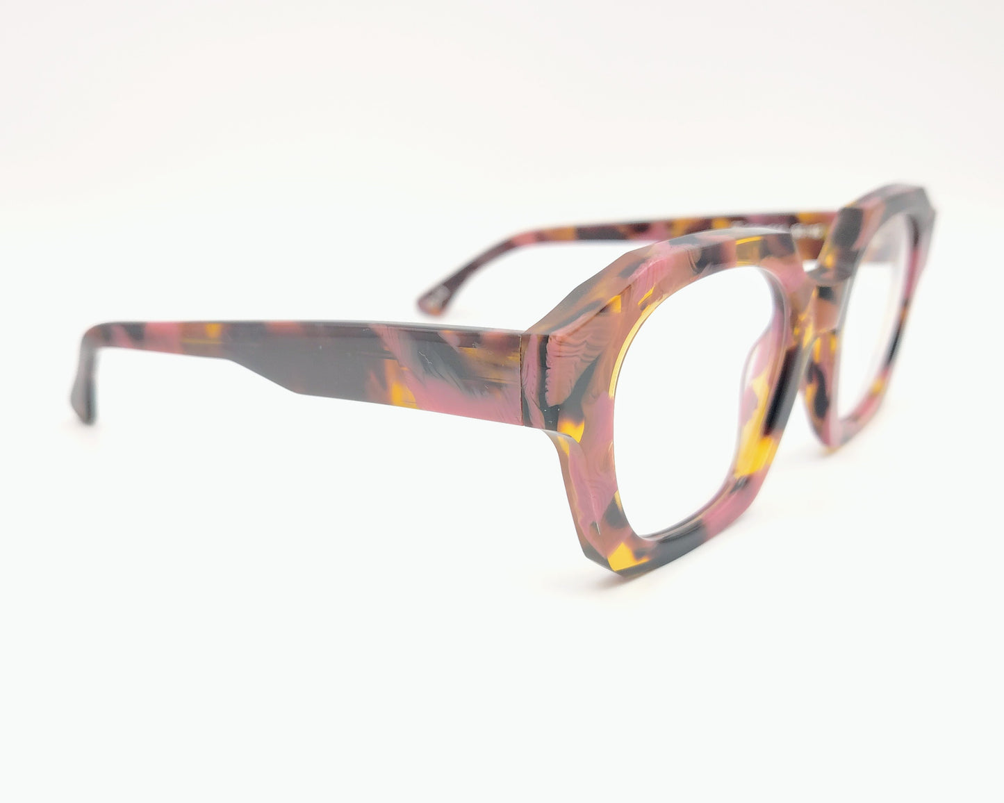 gafas graduadas constantino toffoli t066 814 con montura geométrica en acetato multicolor carey