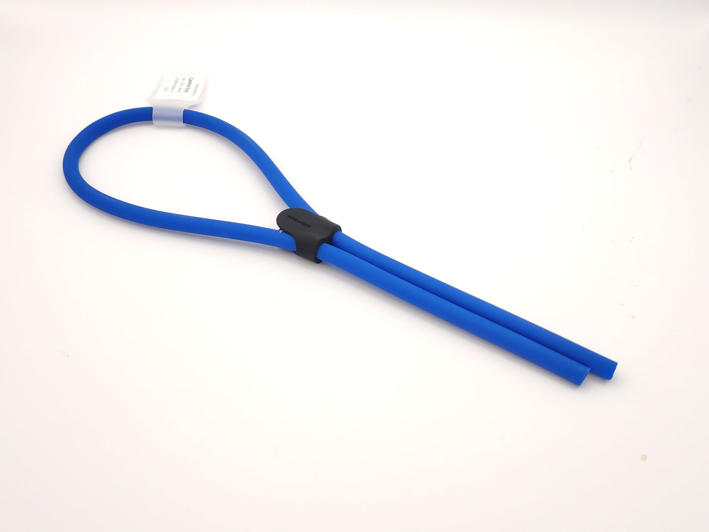 cordón azul de silicona para gafas con pieza ajustable negra