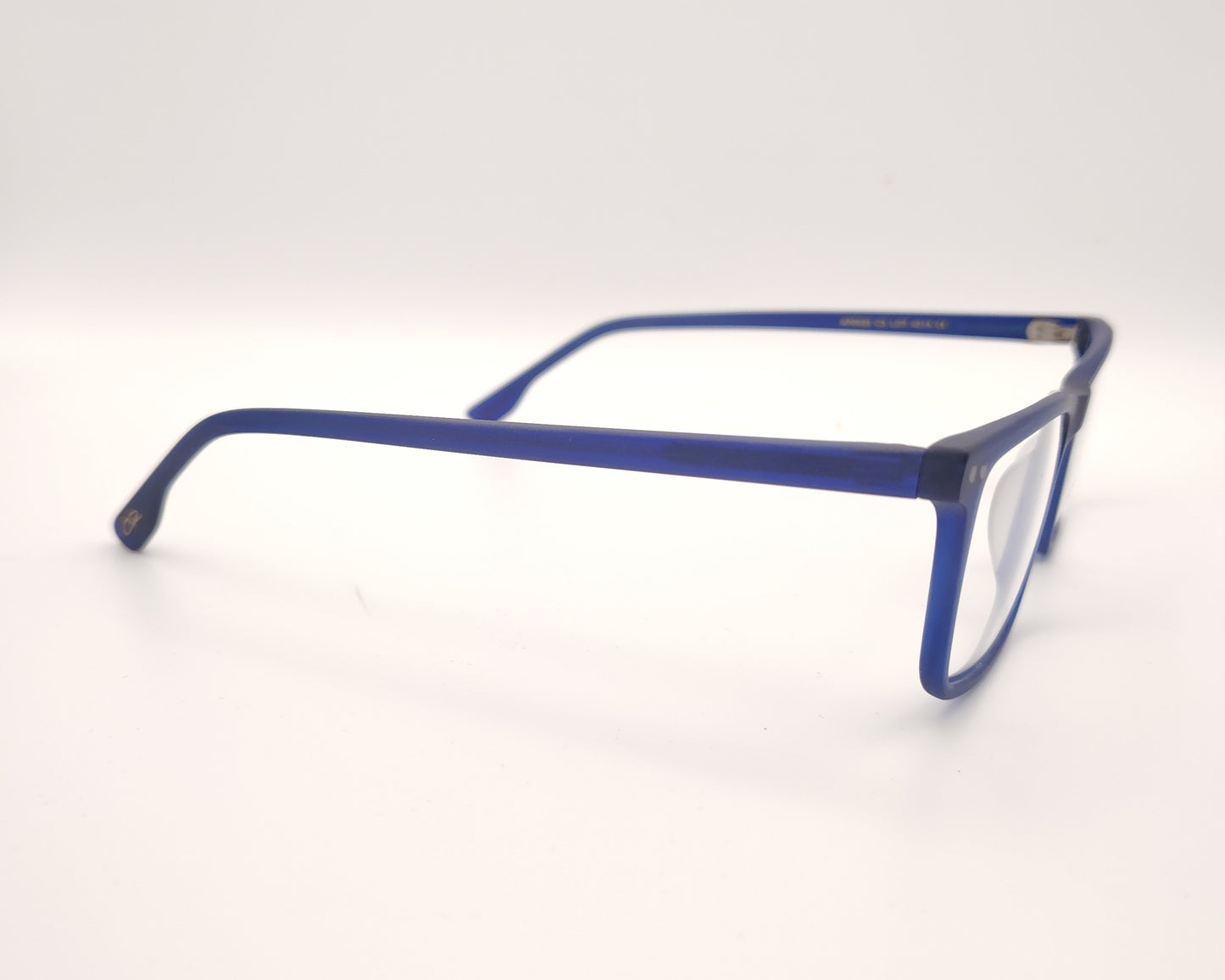 gafas graduadas rectangulares azul mate ligeras de diseño moderno