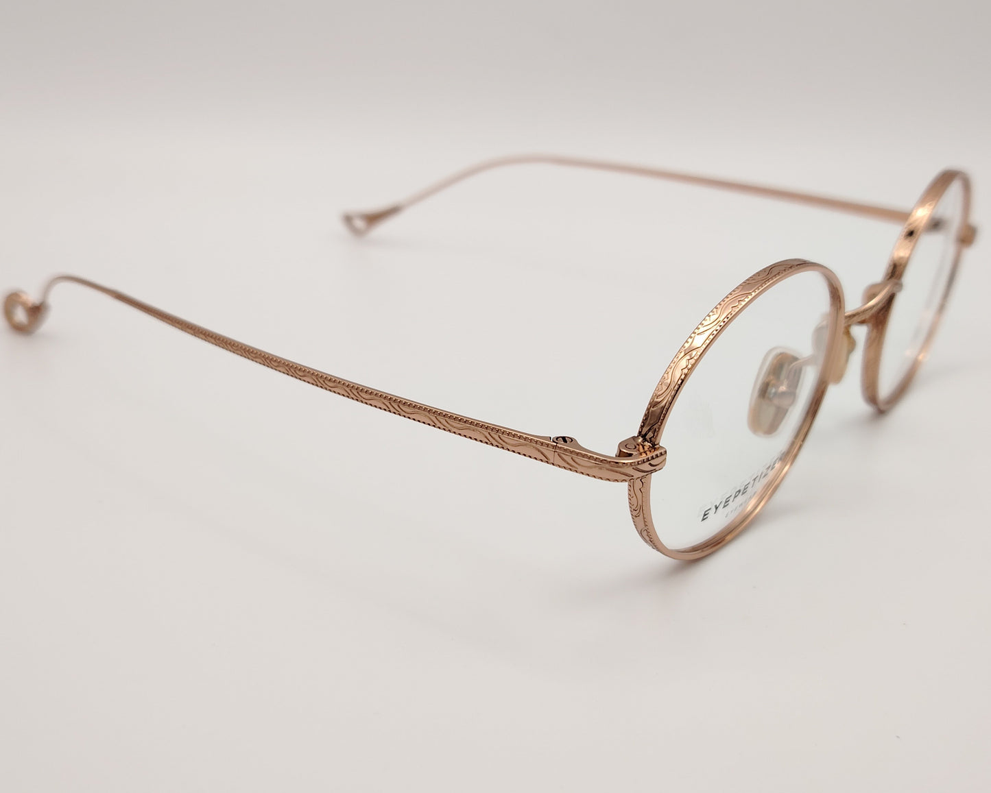 eyepetizer llenya opt c9 gafas graduadas con montura metálica en color oro rosa diseño redondeado ligero y elegante