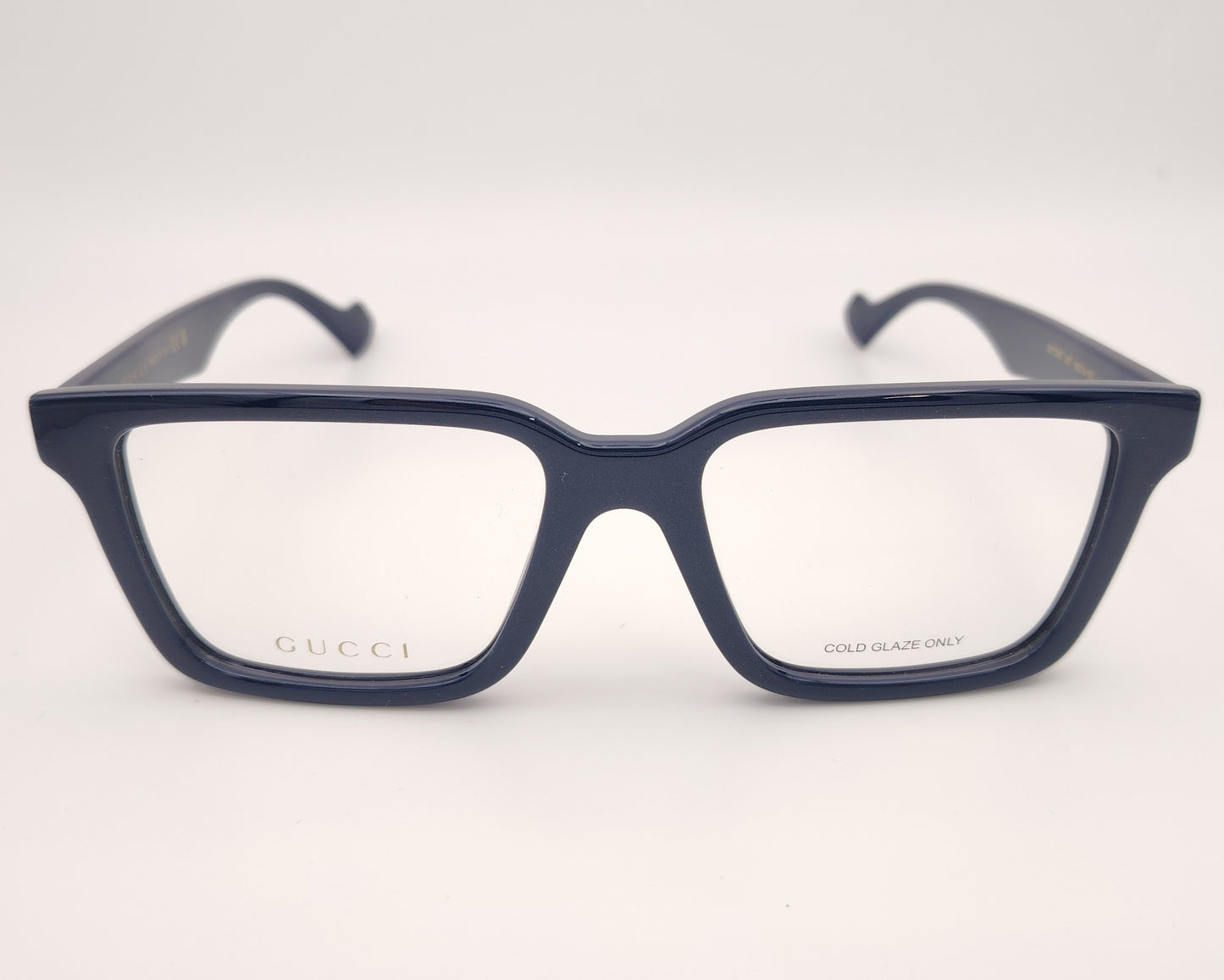 gucci gg1729o 007 gafas en formato rectangular de pasta en color azul marino