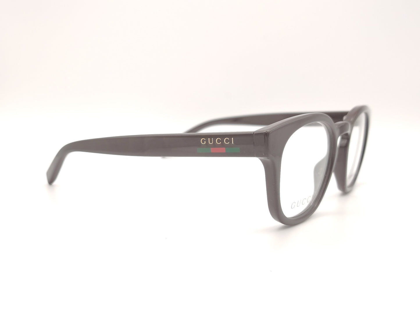 gafas gucci de forma redonda en pasta marrón chocolate