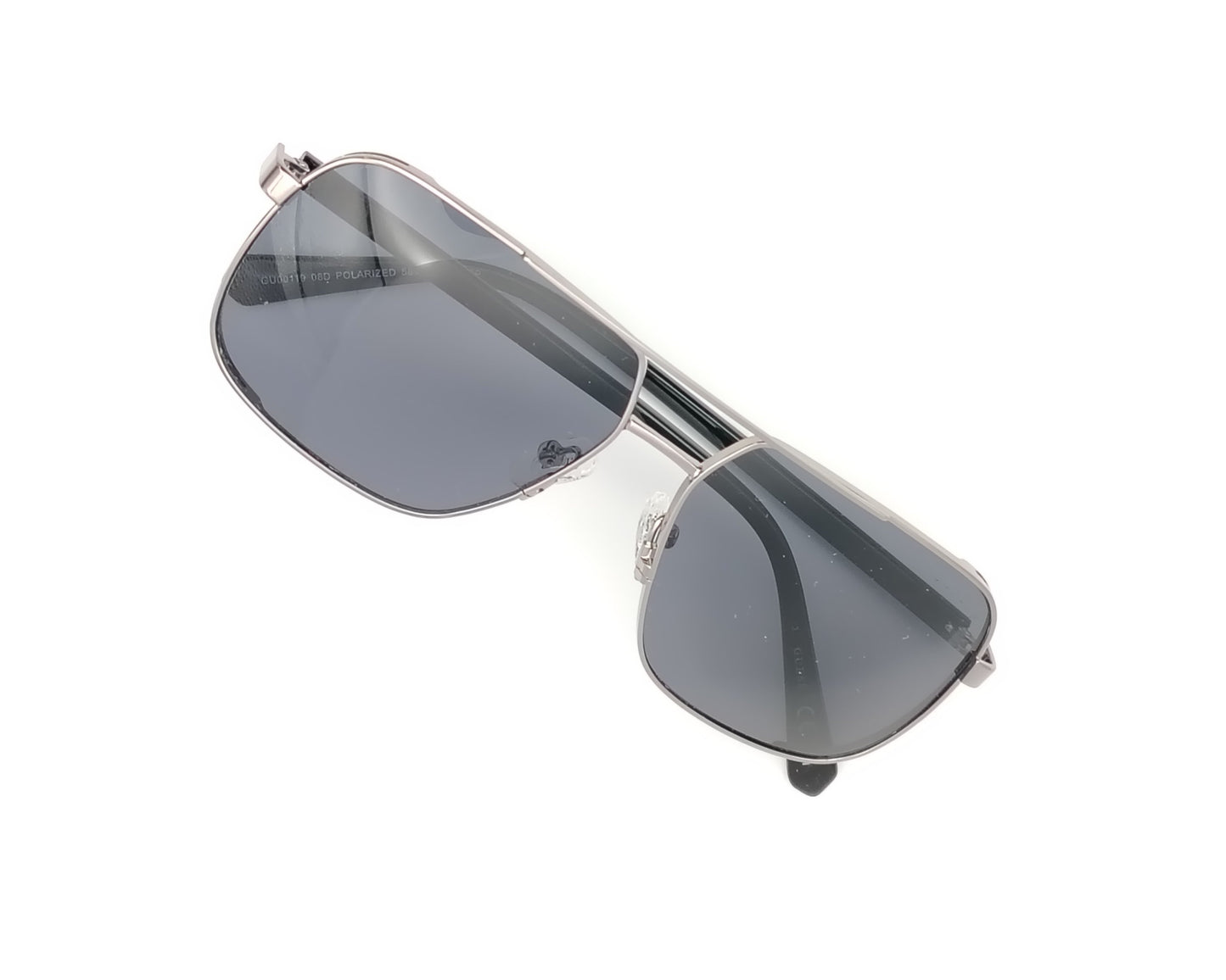 guess gu00119 08d gafas de sol de metal en formato cuadrado con doble puente, color plateado y lentes en color gris