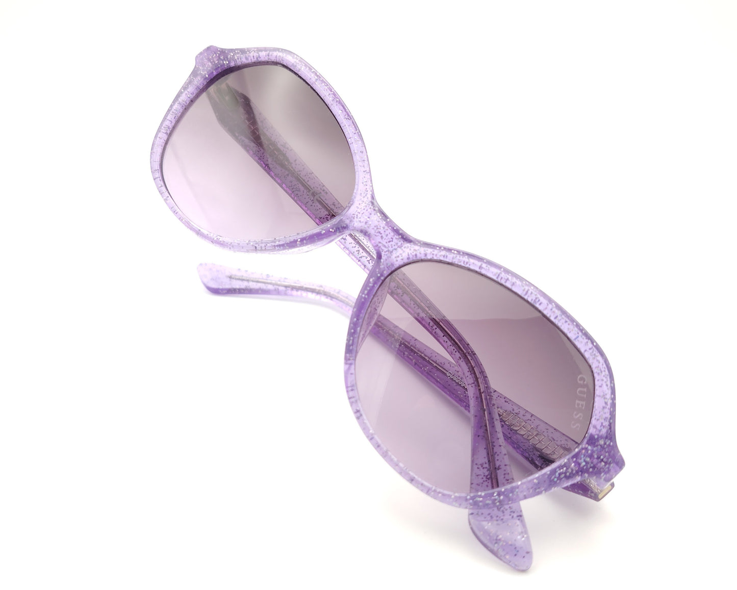 guess gu9239 83z gafas de sol de niña en pasta lila con purpurina, formato ojo de gato