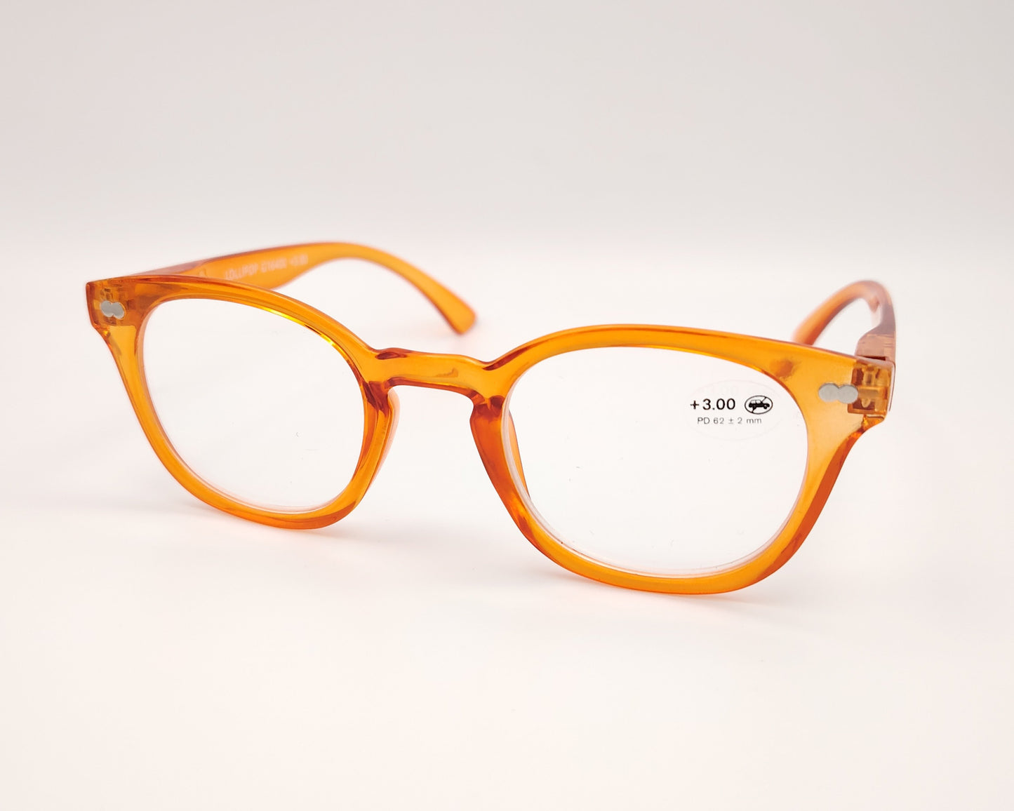 gafas premontadas para presbicia i need you modelo lollipop en color naranja traslúcido