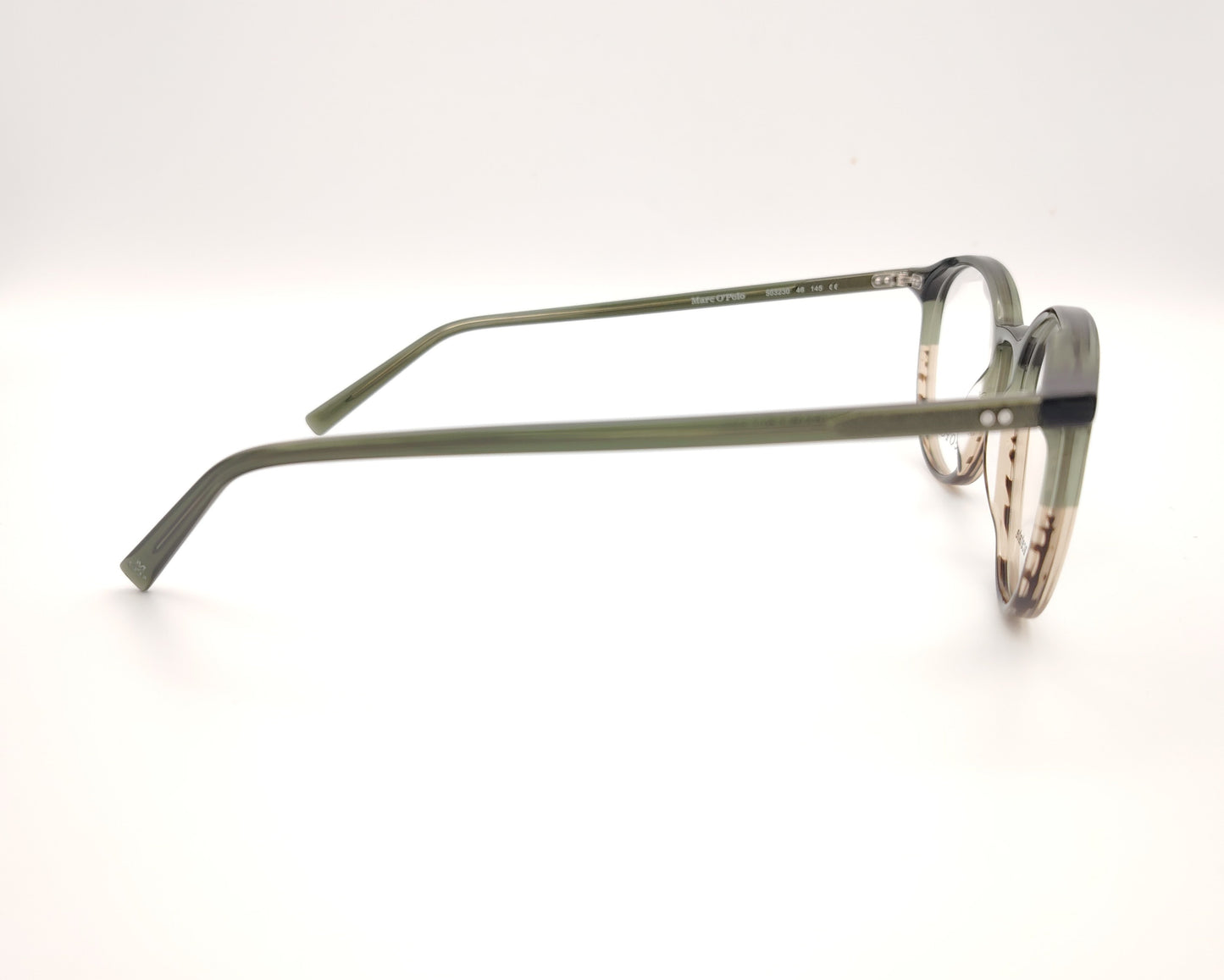 gafas redondas de acetato verde y marrón marc o'polo