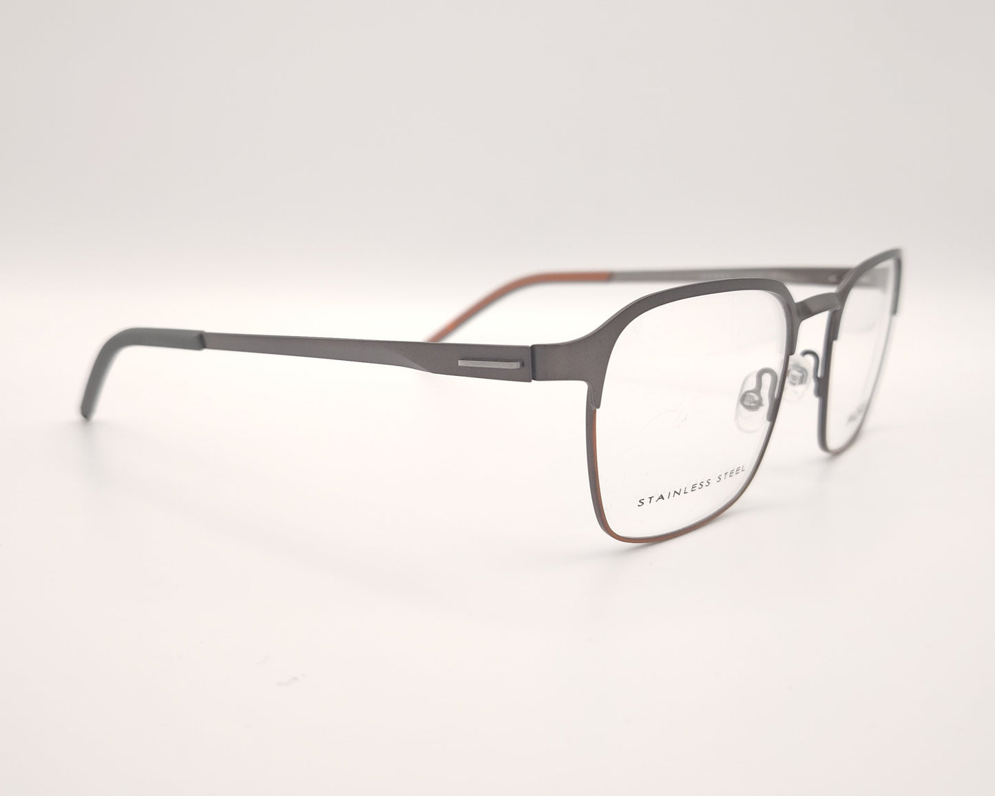 gafas morel de metal ligero en grafito mate con detalles en ocre