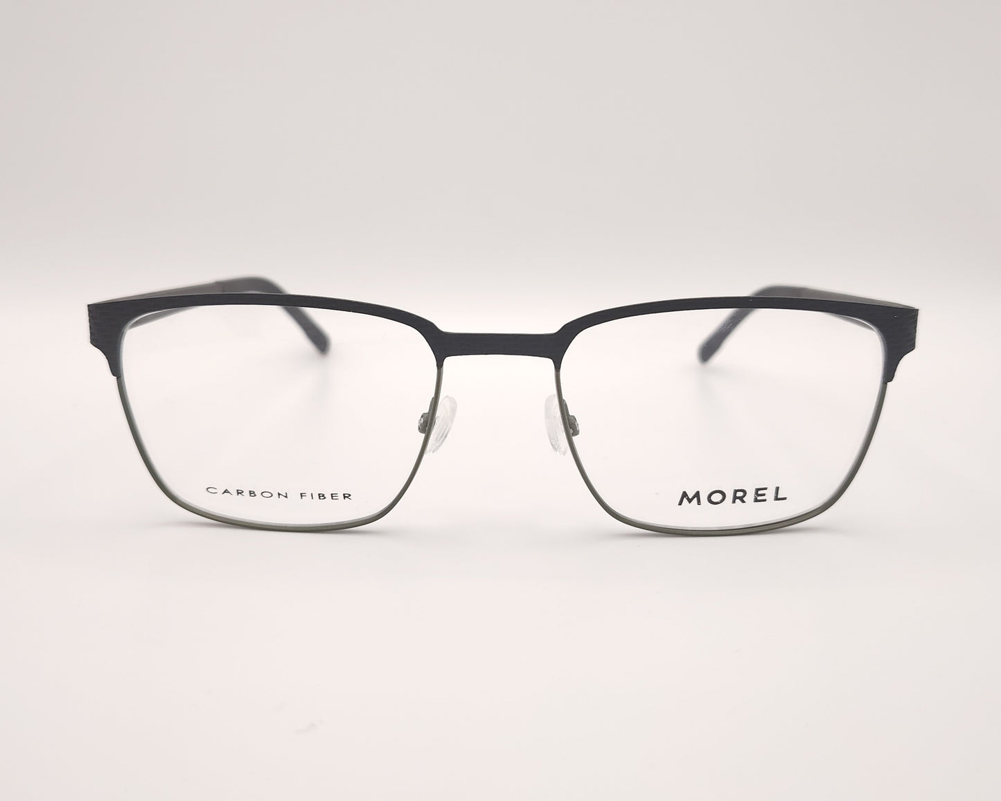 gafas graduadas morel negras y verdes rectangulares de fibra de carbono