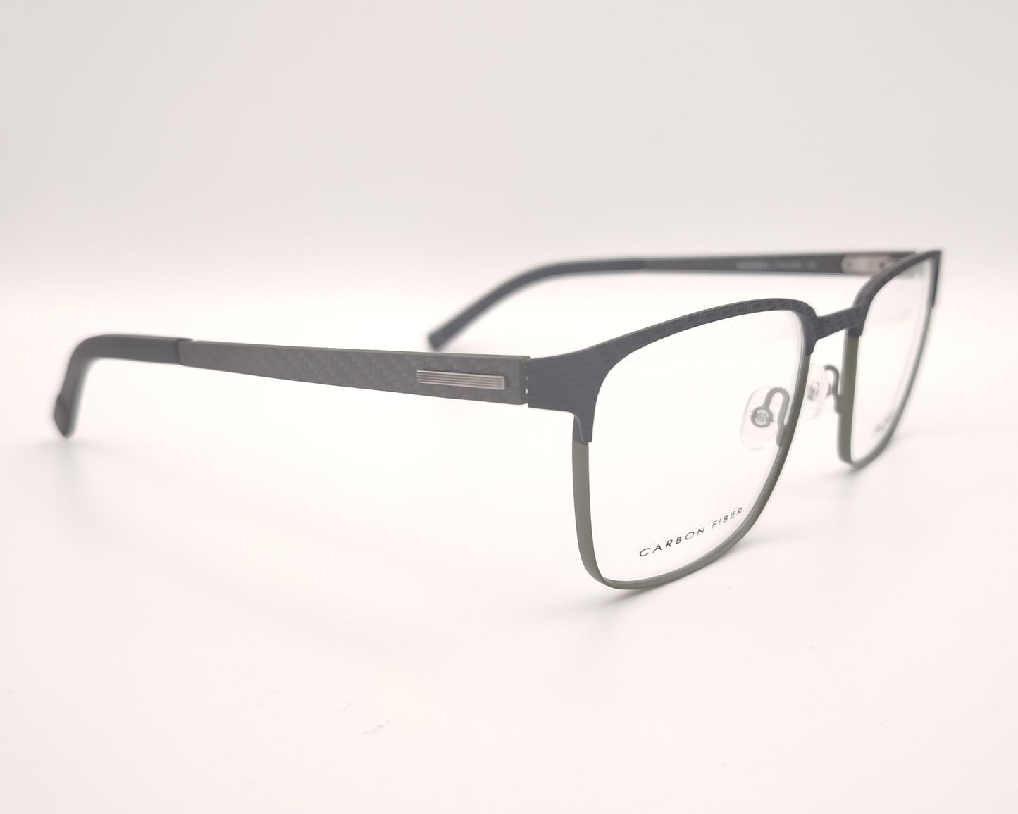 gafas graduadas morel negras y verdes rectangulares de fibra de carbono