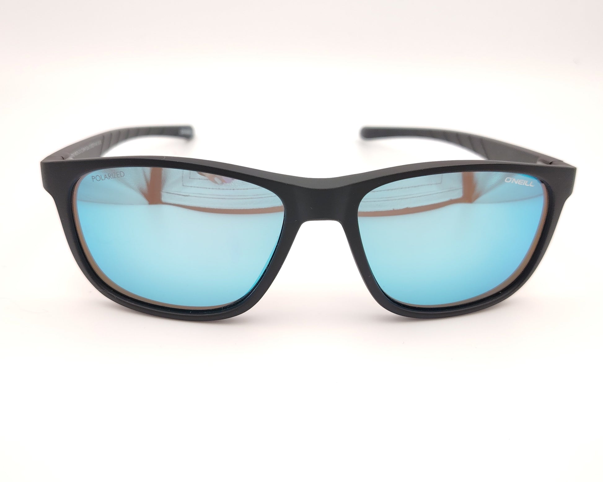gafas de sol o'neill ons 9025 104p montura negro mate con lentes espejadas azul polarizadas estilo deportivo
