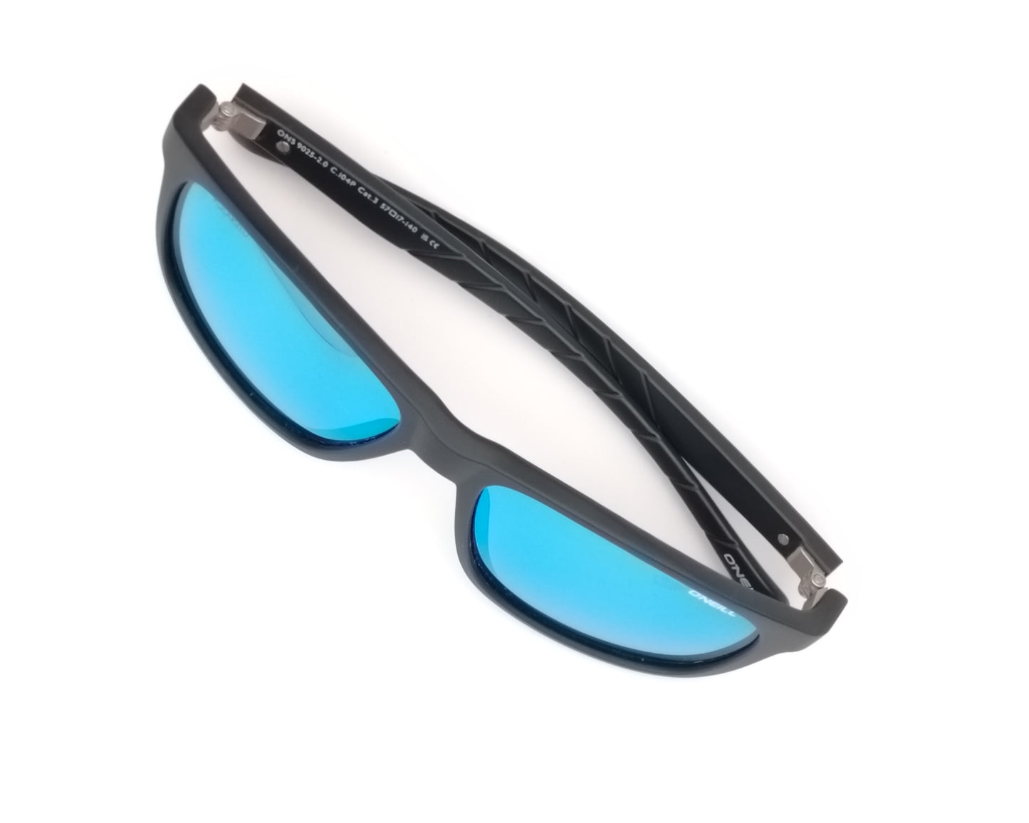 gafas de sol o'neill ons 9025 104p montura negro mate con lentes espejadas azul polarizadas estilo deportivo