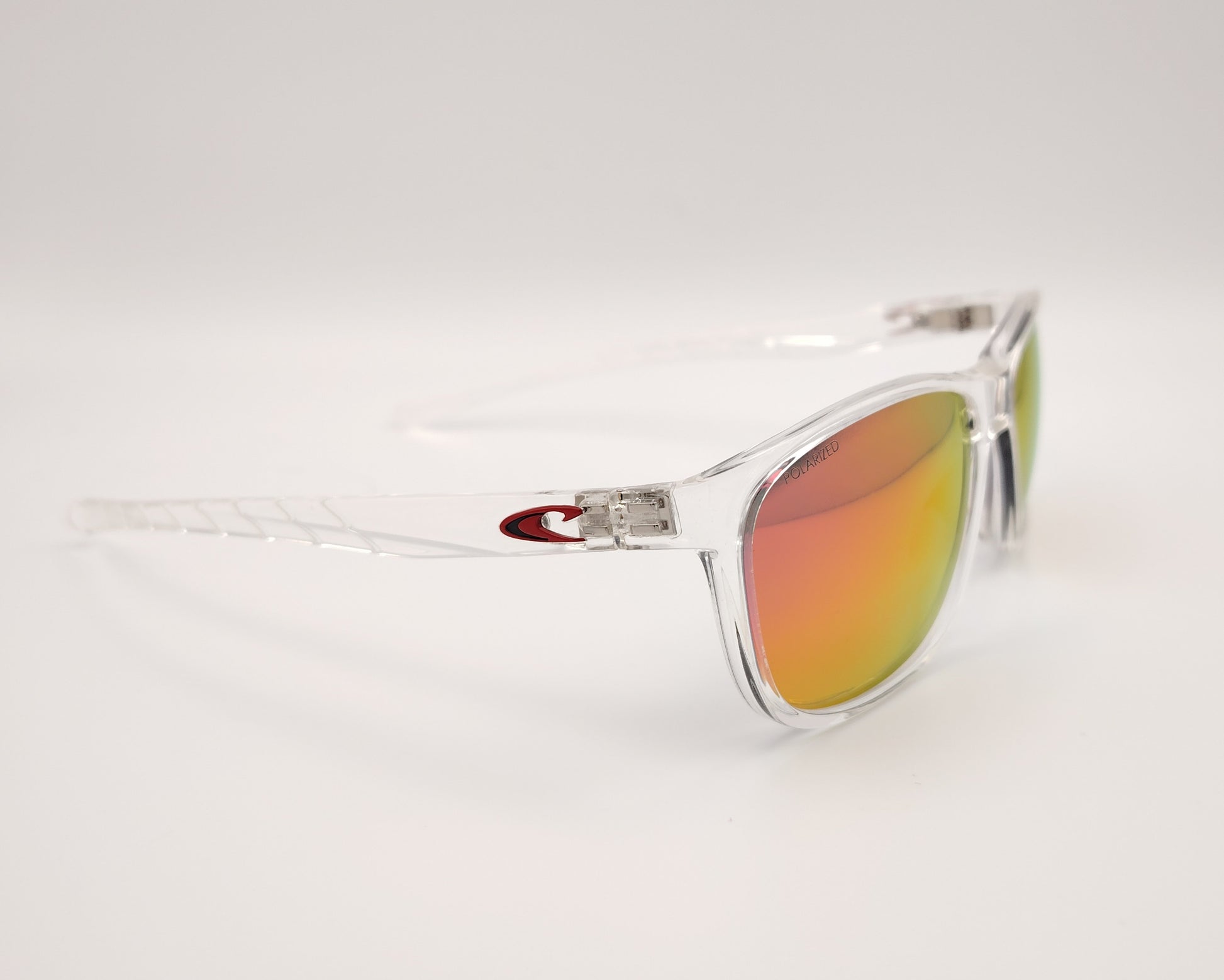 gafas de sol o'neill ons 9025 c113p montura transparente con lentes espejadas rojo naranja polarizadas diseño deportivo