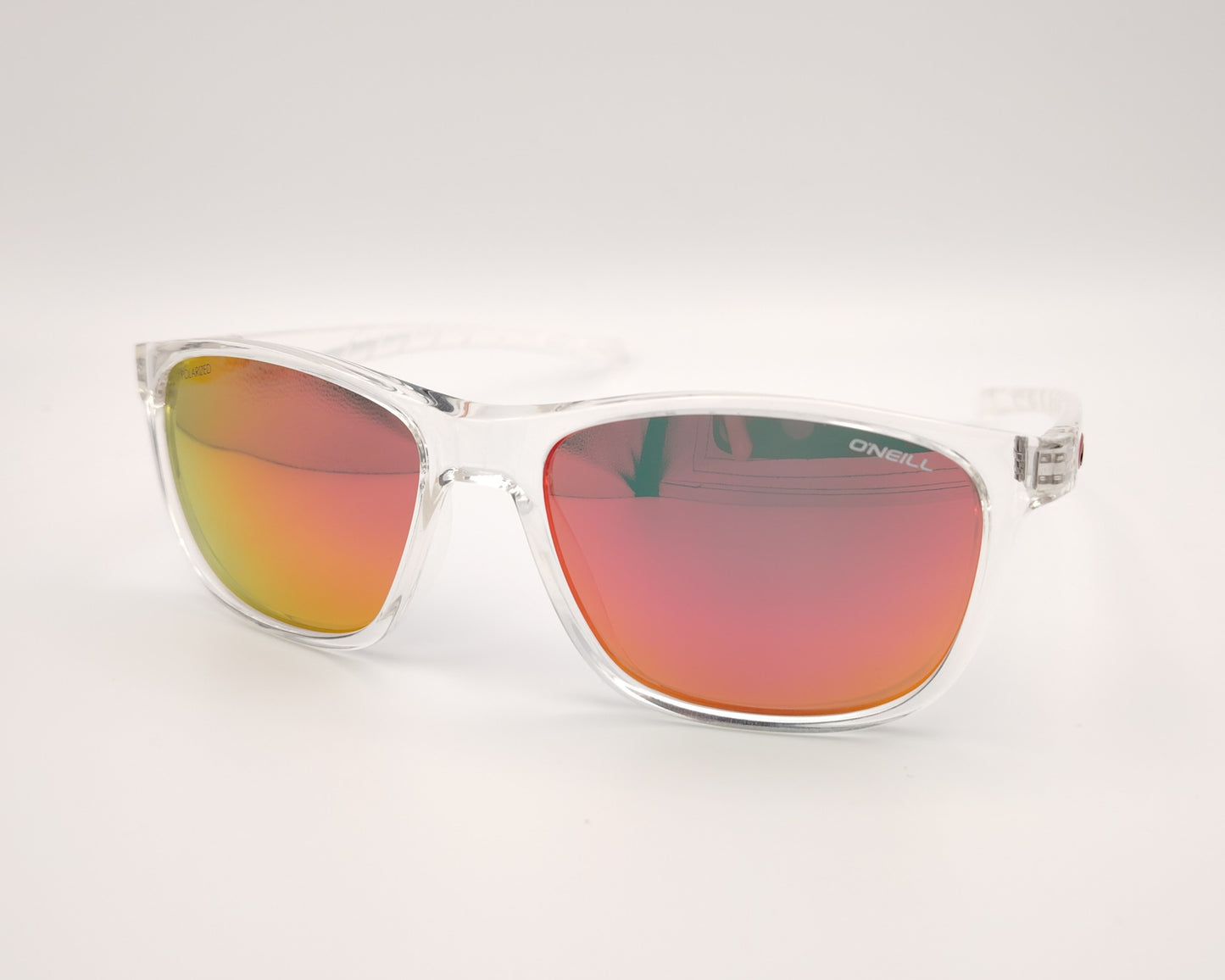 gafas de sol o'neill ons 9025 c113p montura transparente con lentes espejadas rojo naranja polarizadas diseño deportivo