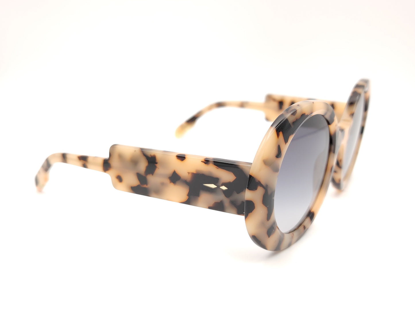 gafas de sol paname marthe c3 redondas oversize en acetato carey claro