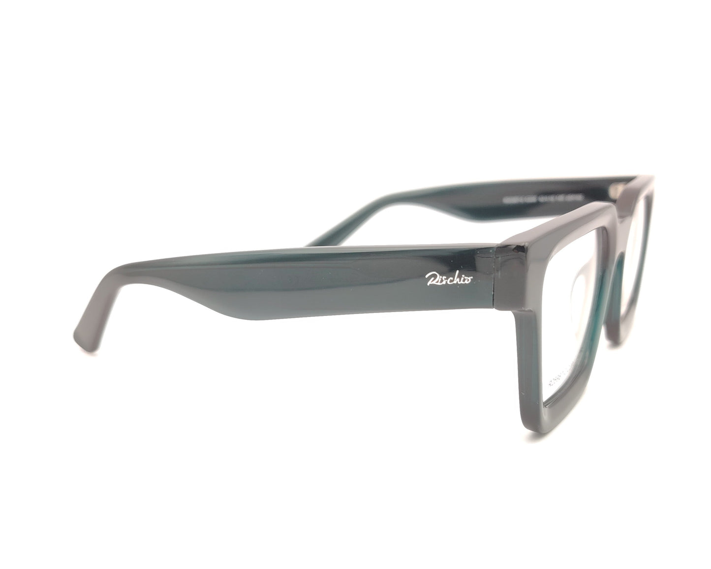 gafas cuadradas de acetato grueso en color verde oscuro
