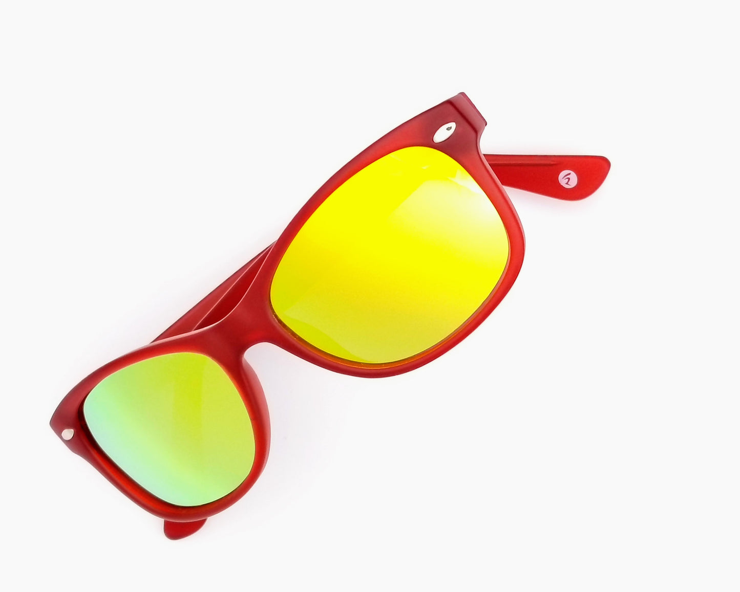 rischio rj31002 3 c04 gafas de sol de pasta niños de color rojo mate con las lentes de espejo fuego