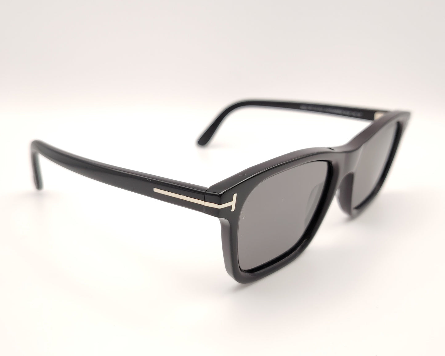 tom ford barron tf 1179 eco 01d gafas de sol cuadradas en acetato negro con lentes polarizadas negras