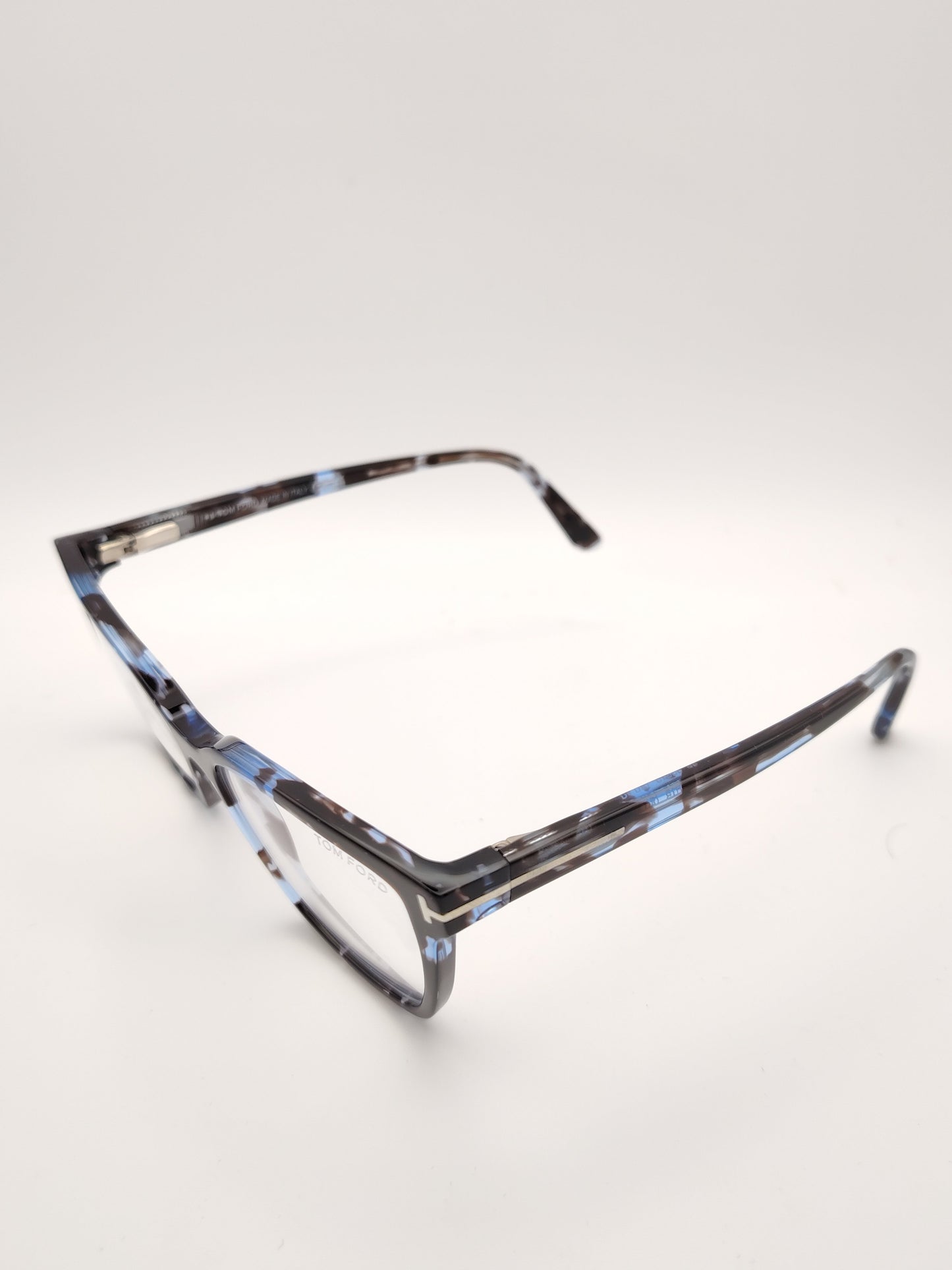 gafas tom ford cat eye de pasta jaspeada en azul y negro