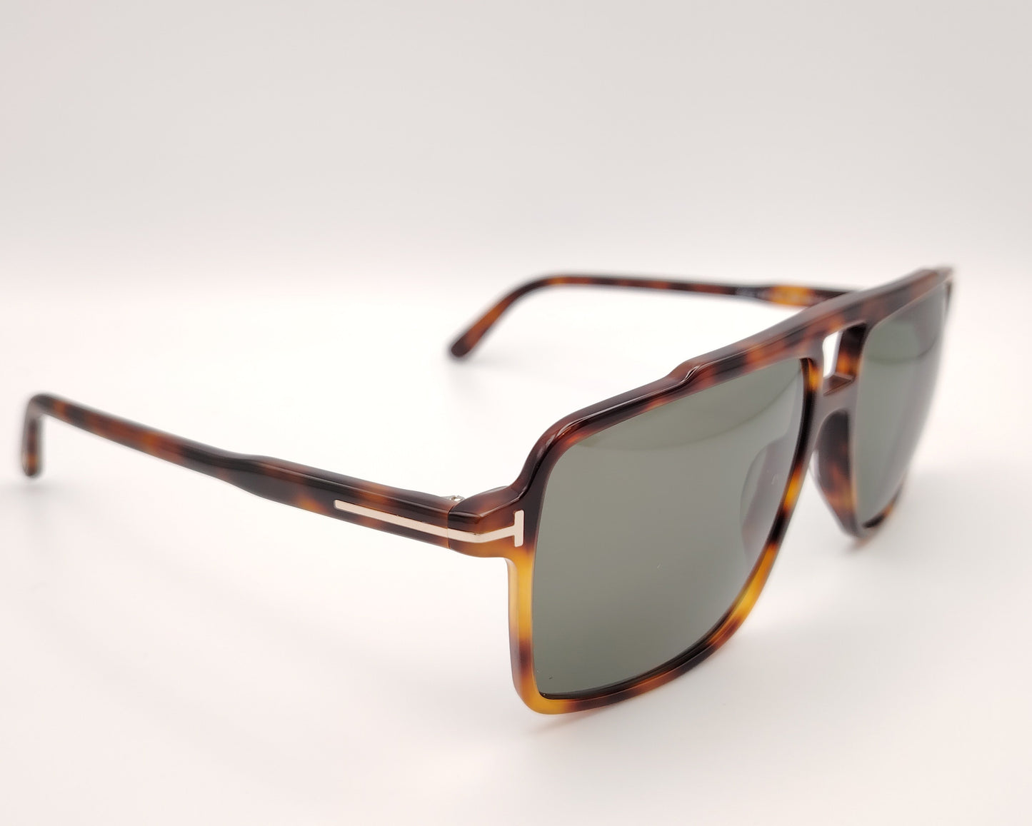 gafas de sol tom ford kemp tf177 53n montura de acetato carey diseño aviador lentes verdes doble puente detalle icónico tom ford estilo sofisticado y moderno
