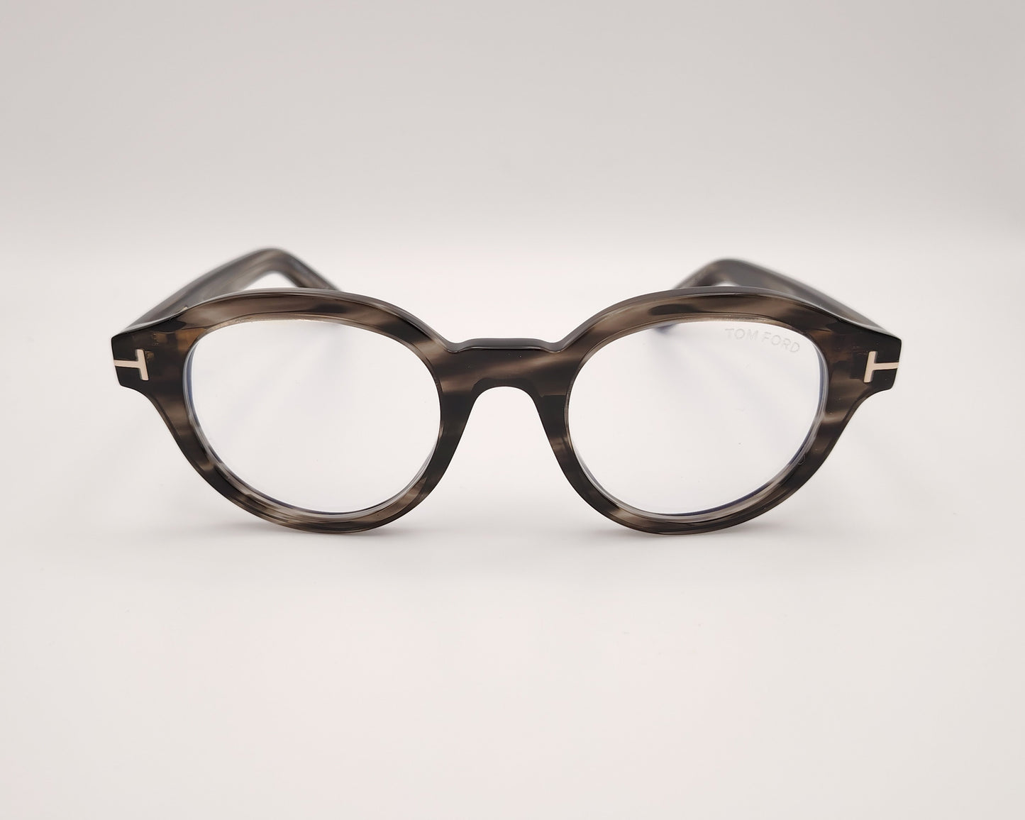 gafas tom ford tf6037b 056 montura redonda acetato carey ahumado diseño retro elegante