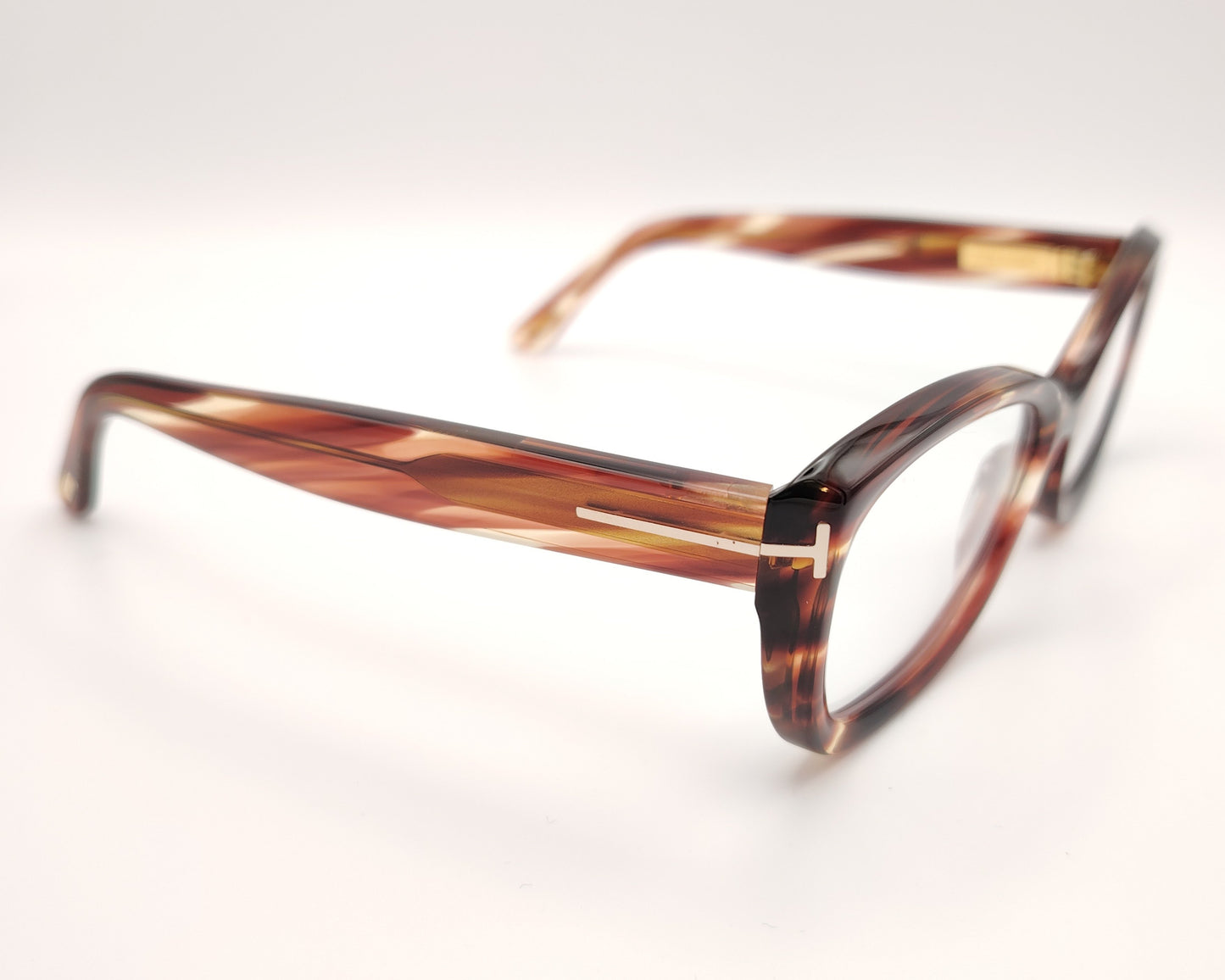 gafas tom ford tf6046b 055 montura cat eye acetato habana jaspeado, elegante sofisticado detalle t femenino exclusivo