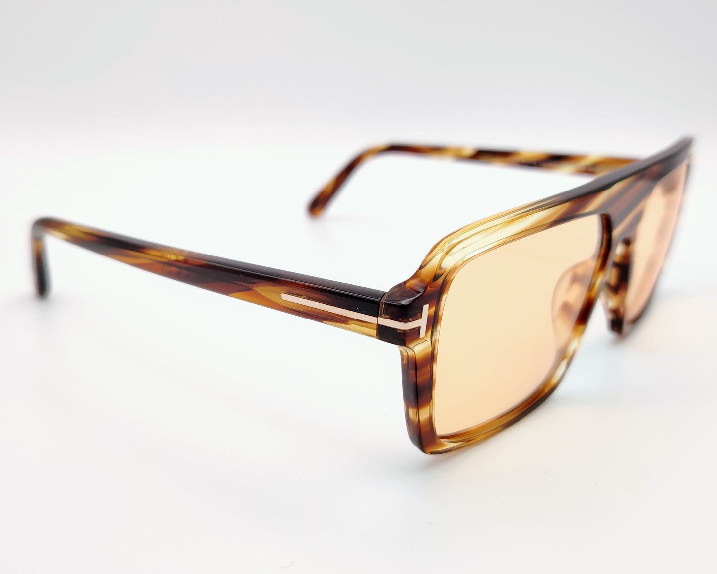 gafas tom ford vincent tf1176 53e montura cuadrada acetato habana lentes ámbar fotocromáticas, sofisticado retro exclusivo