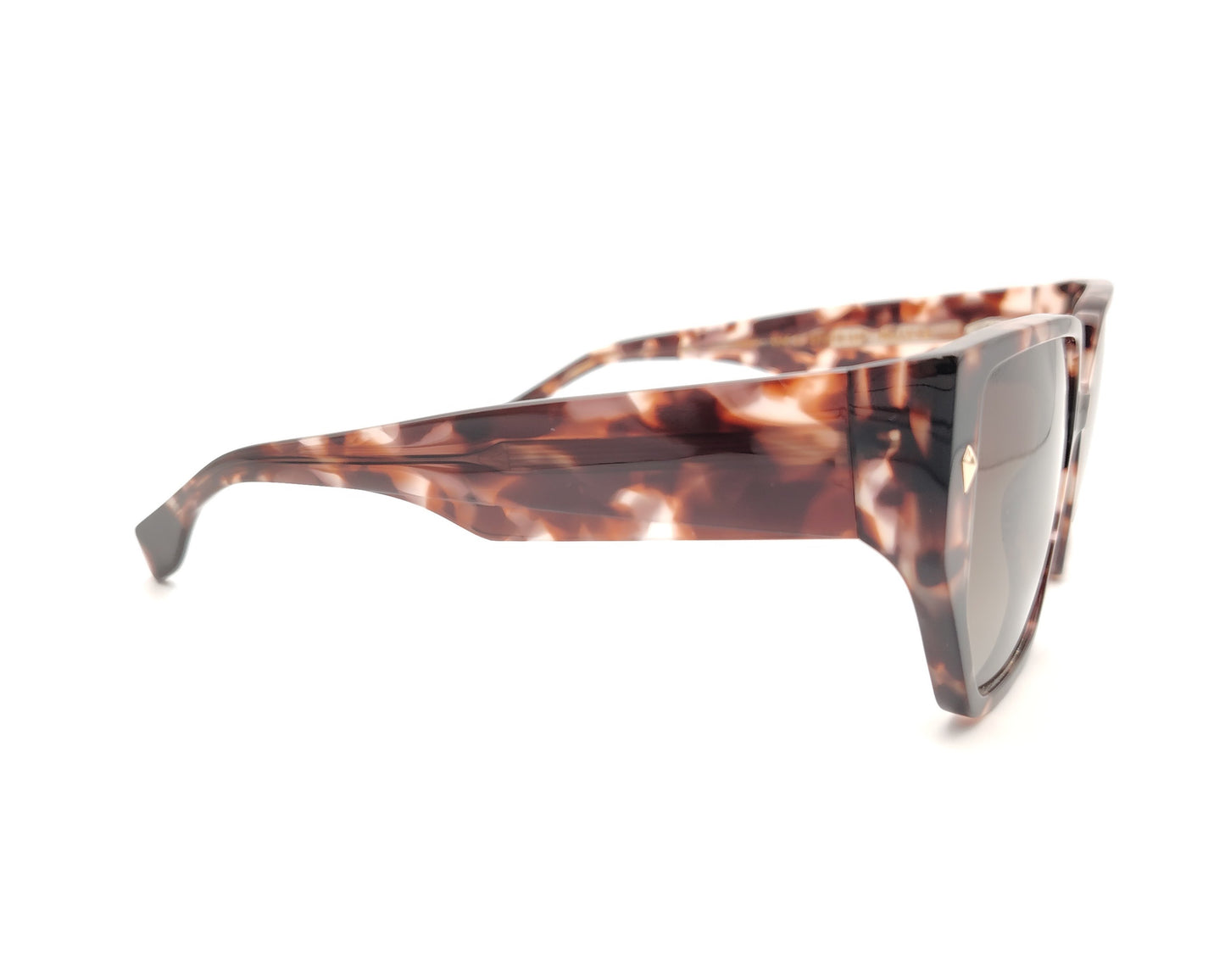 gafas de sol visionario carey marrón con lentes polarizadas y montura geométrica