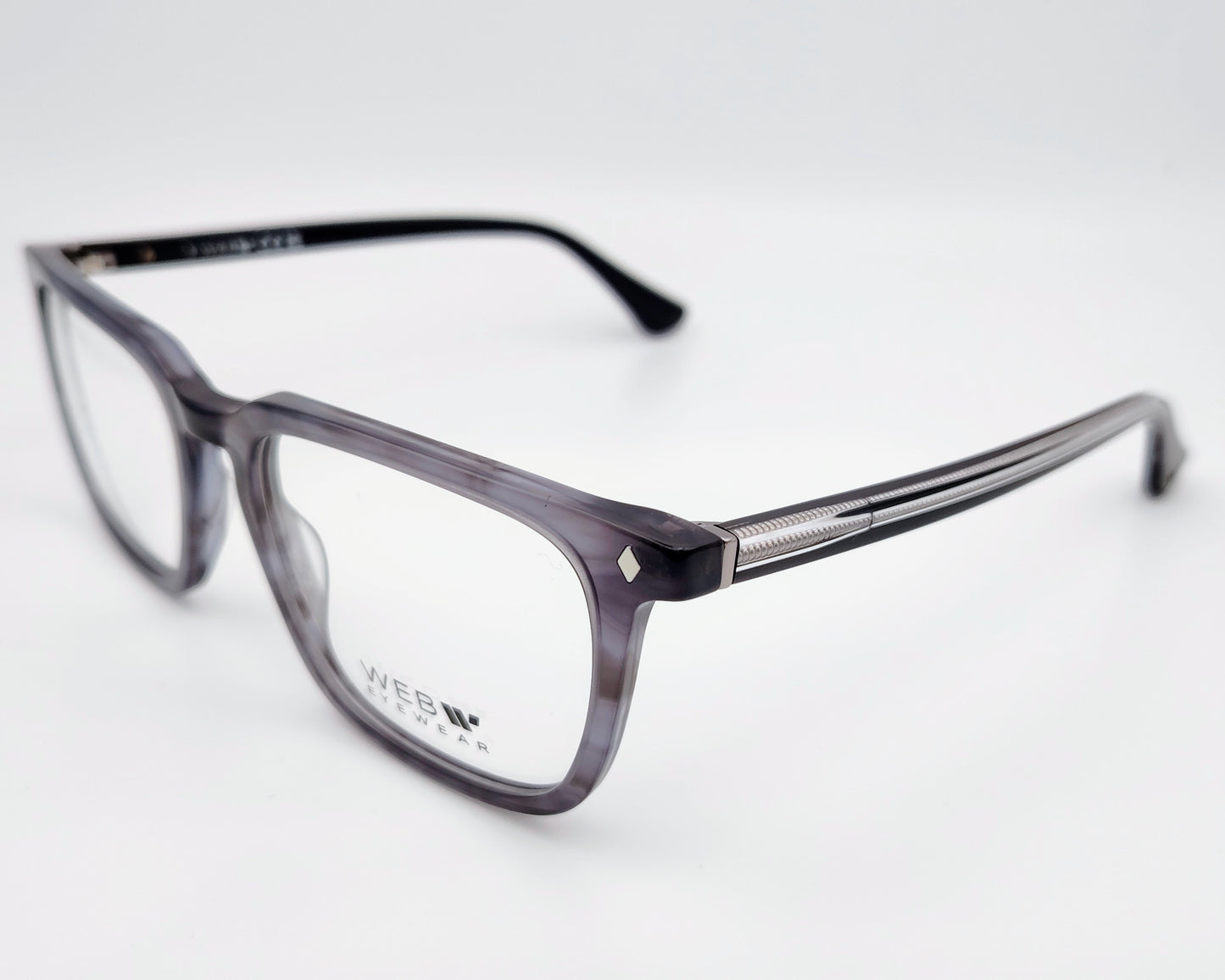 web we5430 020 gafas de acetato en formato cuadrado de color gris jaspeado