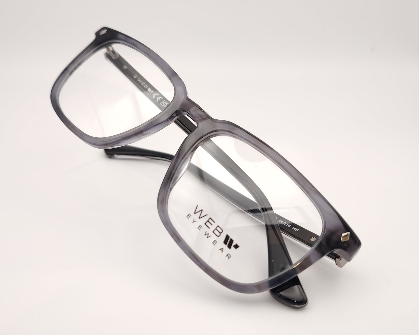 web we5430 020 gafas de acetato en formato cuadrado de color gris jaspeado