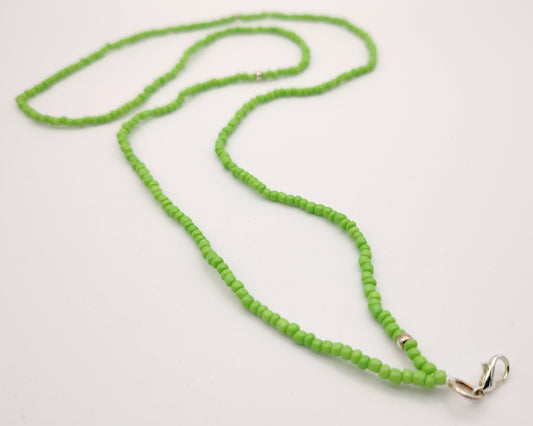 collar de bolitas verde fluor para intercambiar en los colgantes flippan look