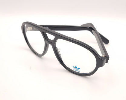 gafas graduadas adidas originals or5160 001 negras estilo aviador con puente geométrico