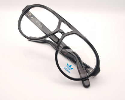 gafas graduadas adidas originals or5160 001 negras estilo aviador con puente geométrico