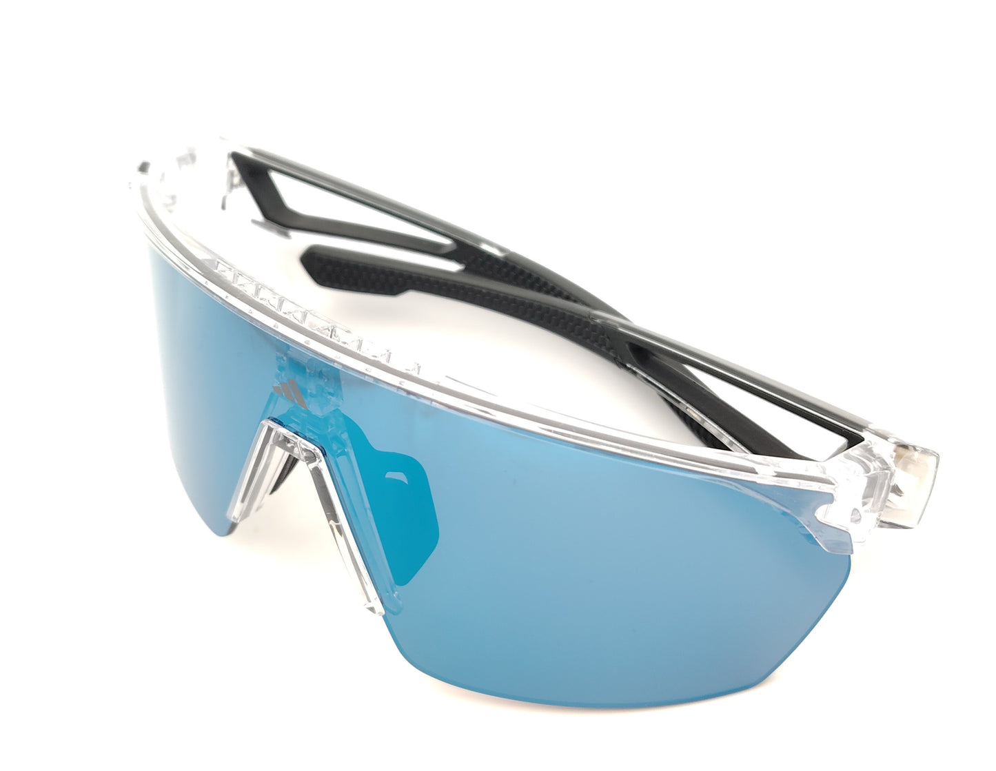 gafas de sol para deporte adidas sport sp0103 transparente con lente pantalla azul espejada
