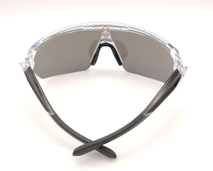 gafas de sol para deporte adidas sport sp0103 transparente con lente pantalla azul espejada