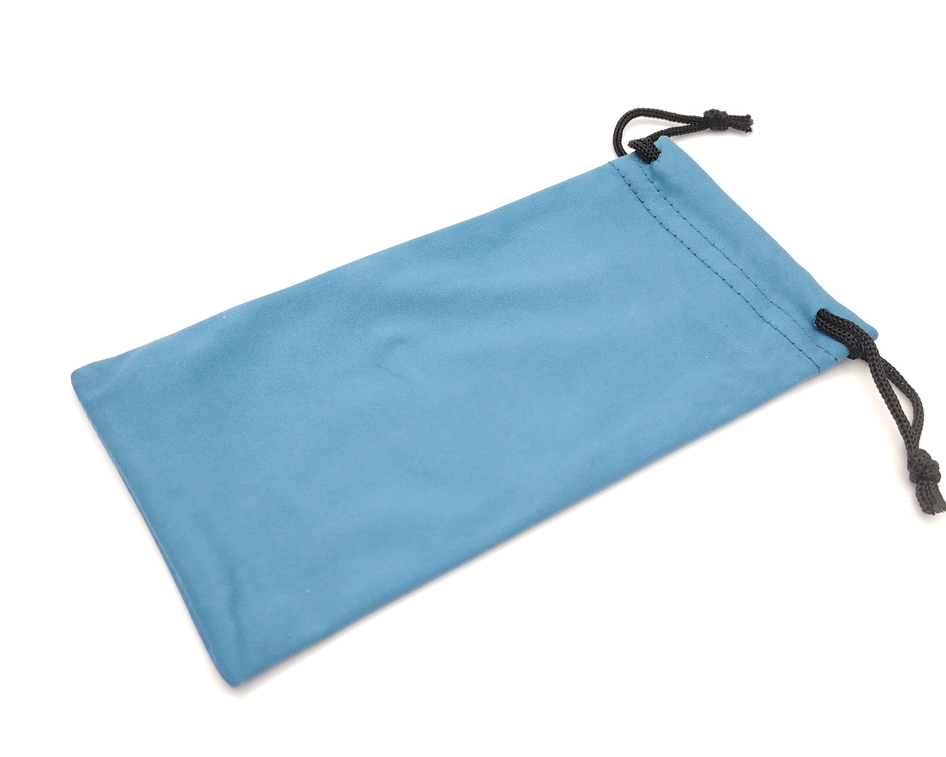 bolsa de microfibra para gafas con cordón en azul