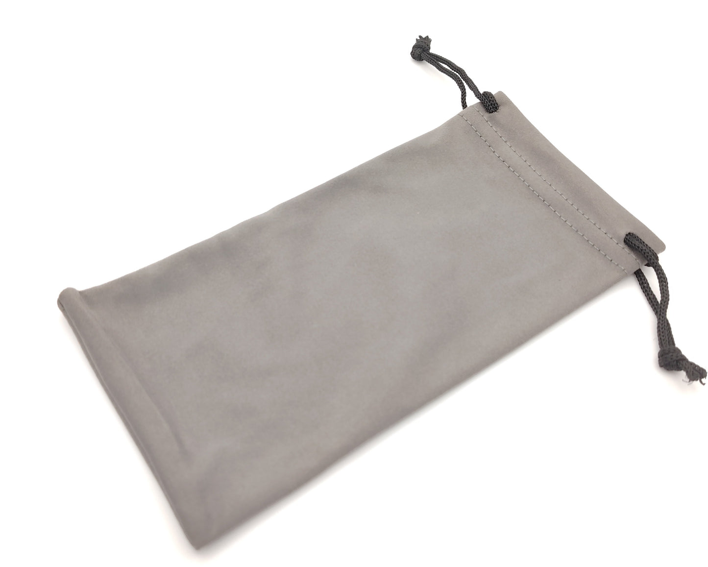 bolsa de microfibra para gafas con cordón en gris