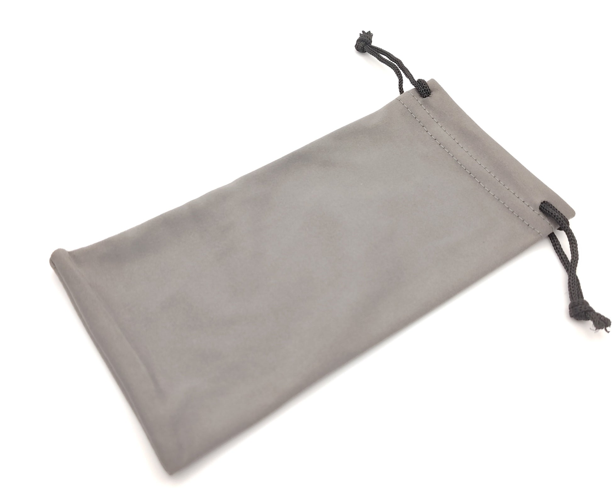 bolsa de microfibra para gafas con cordón en gris