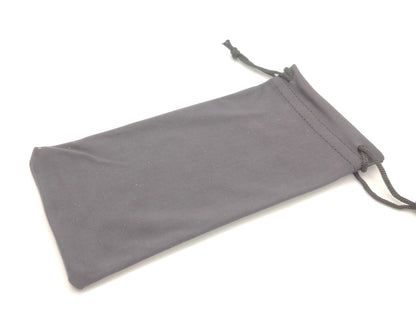 bolsa de microfibra para gafas con cordón en negro