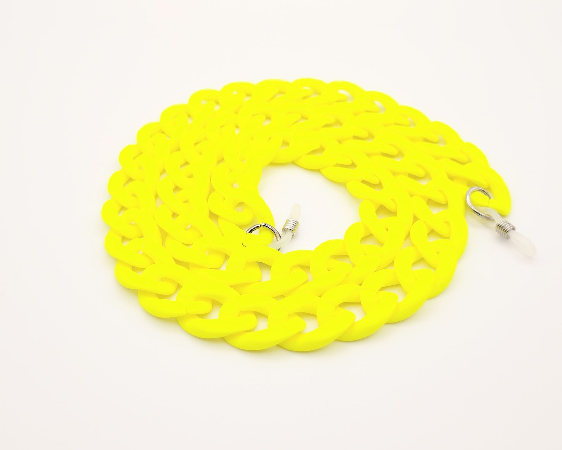 cadena para gafas de eslabones grandes en amarillo mate