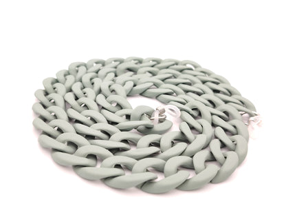 cadena para gafas de eslabones grandes en gris mate