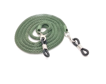 cadena para gafasde metal ligero en color verde