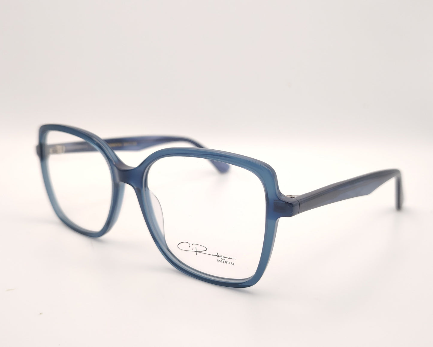 gafas graduadas cuadradas azul translúcido de pasta ligera